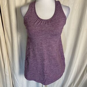 Lululemon Womens Turbo Tank Top Bra Heathered Plum Yoga Stretch 8